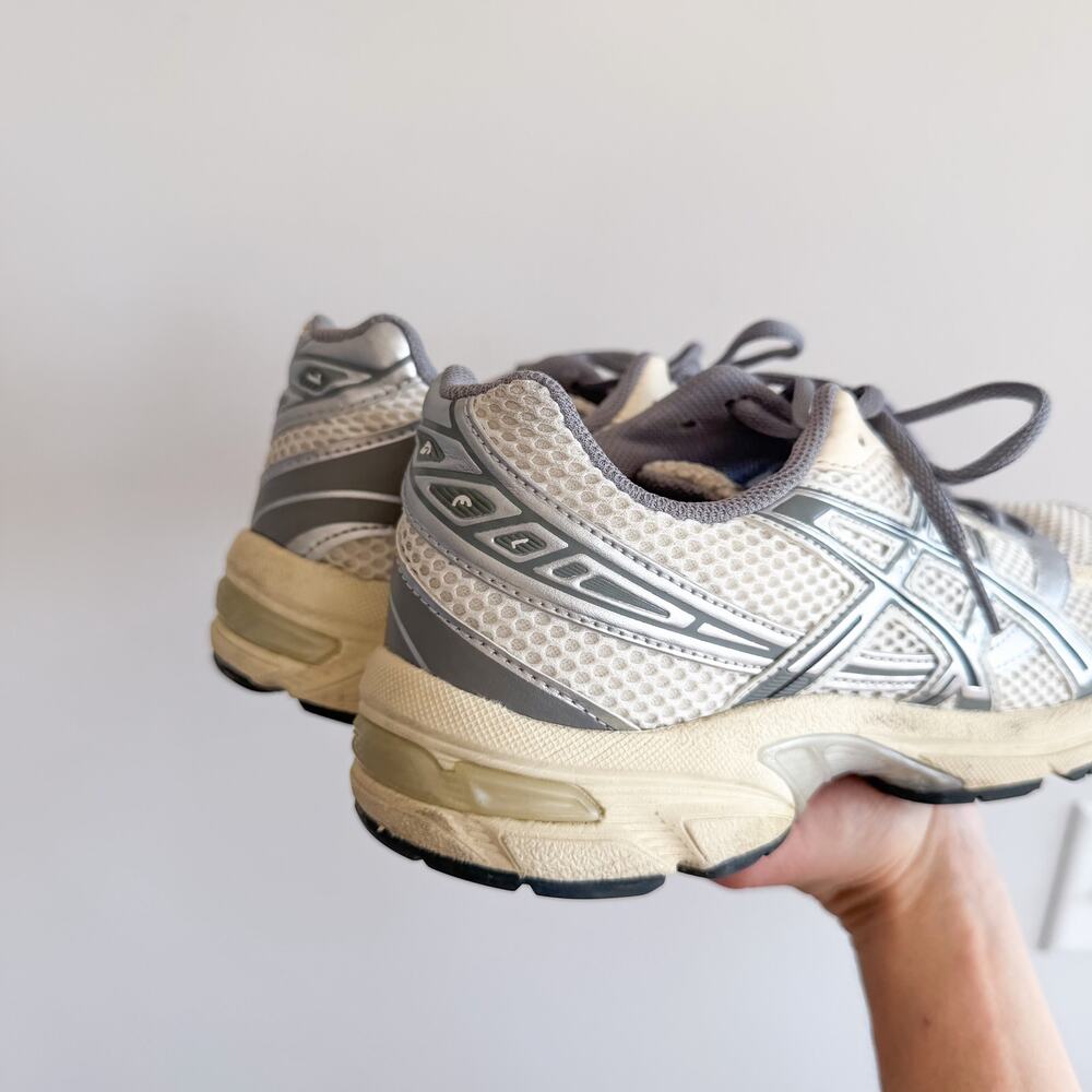 Asics Gel-1130 Low Top Lace Up Sneakers Cream Gray 8 - Picture 5 of 8